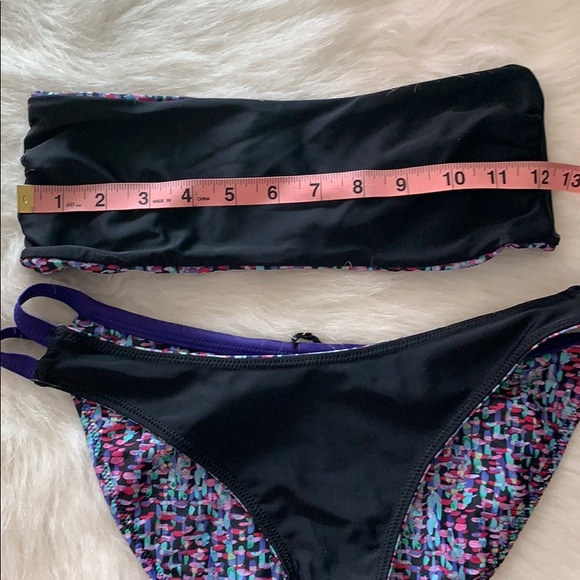 Reverseable bikini set color pixeled and black - Picture 15 of 16